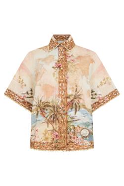 Zimmermann Printed linen shirt