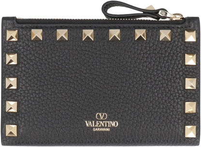 Valentino Garavani Rockstud leather card holder