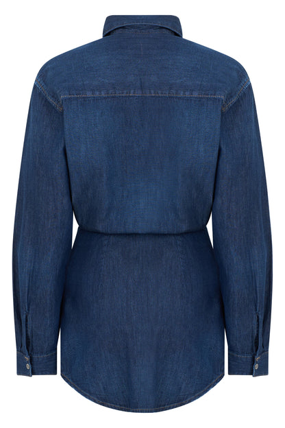 Denim jacket with belt ACC