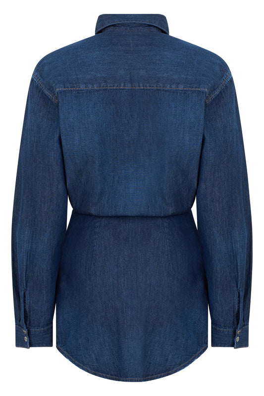 Denim jacket with belt ACC