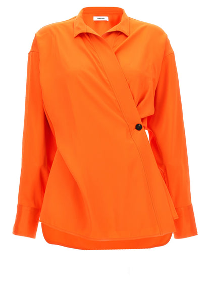 Satin asymmetric shirt Shirt, blouse