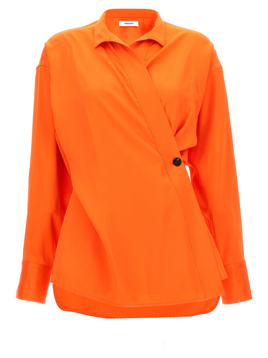 Satin asymmetric shirt Shirt, blouse