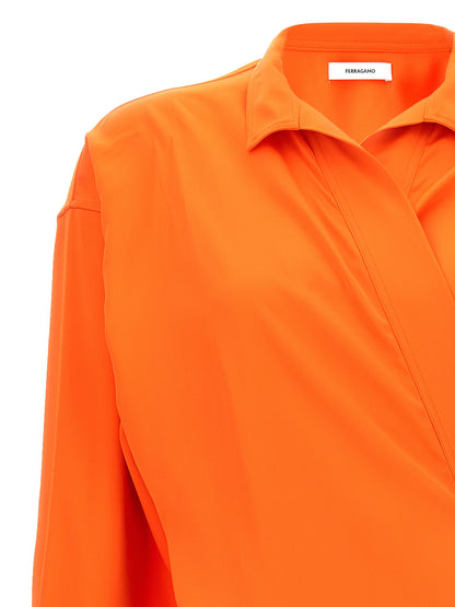 Satin asymmetric shirt Shirt, blouse