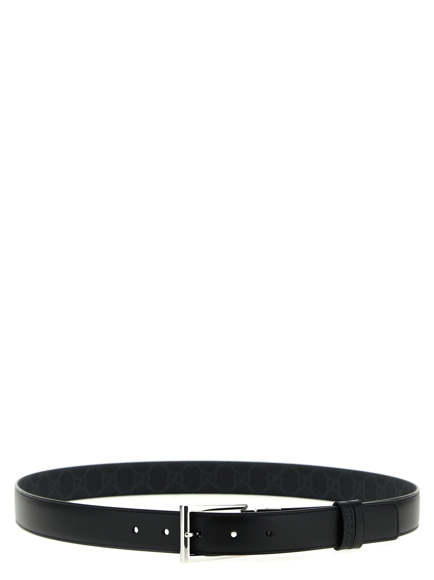 Rectangular buckle reversible belt Belts