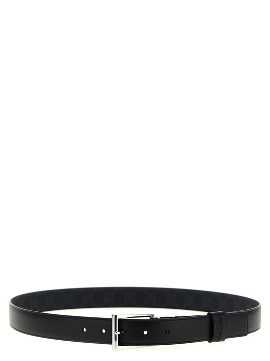 Rectangular buckle reversible belt Belts