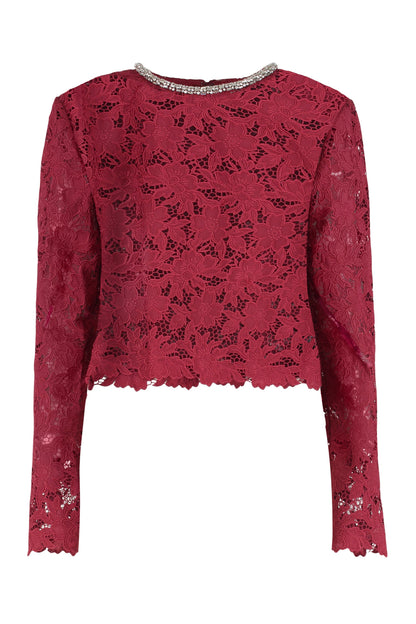 Lace top with crystals RTW