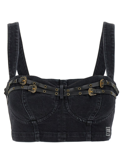 Denim strap top Tops