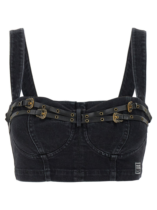 Denim strap top Tops