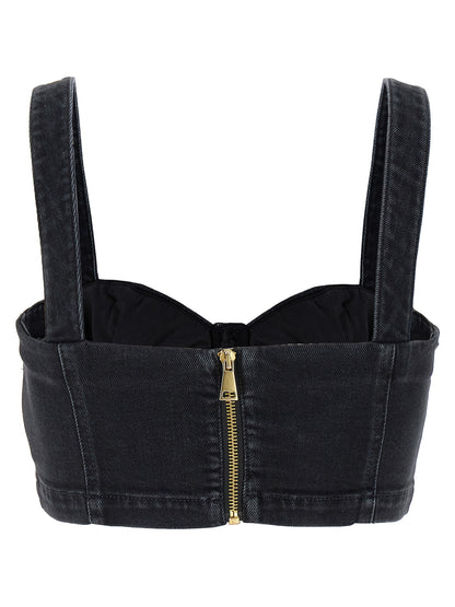 Denim strap top Tops