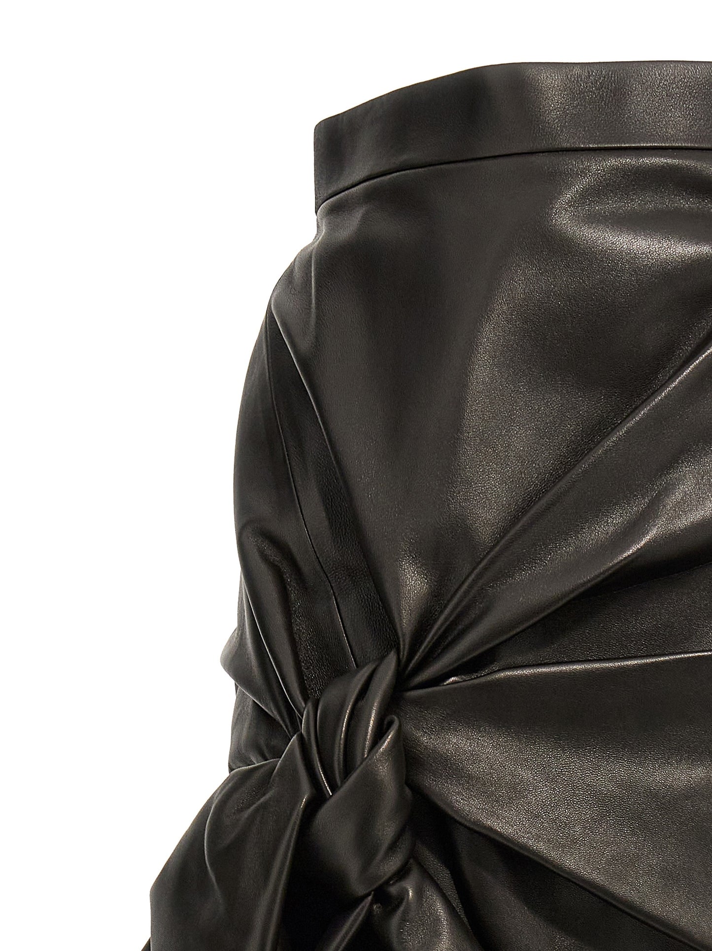 Maxi bow leather skirt Skirts