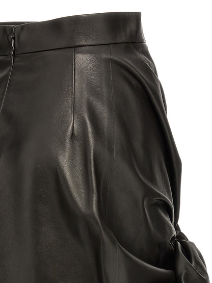 Maxi bow leather skirt Skirts