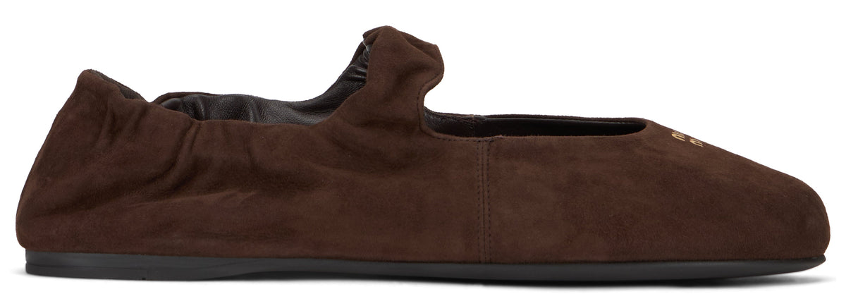 Miu Miu Dark brown shoe with hook-and-loop closure