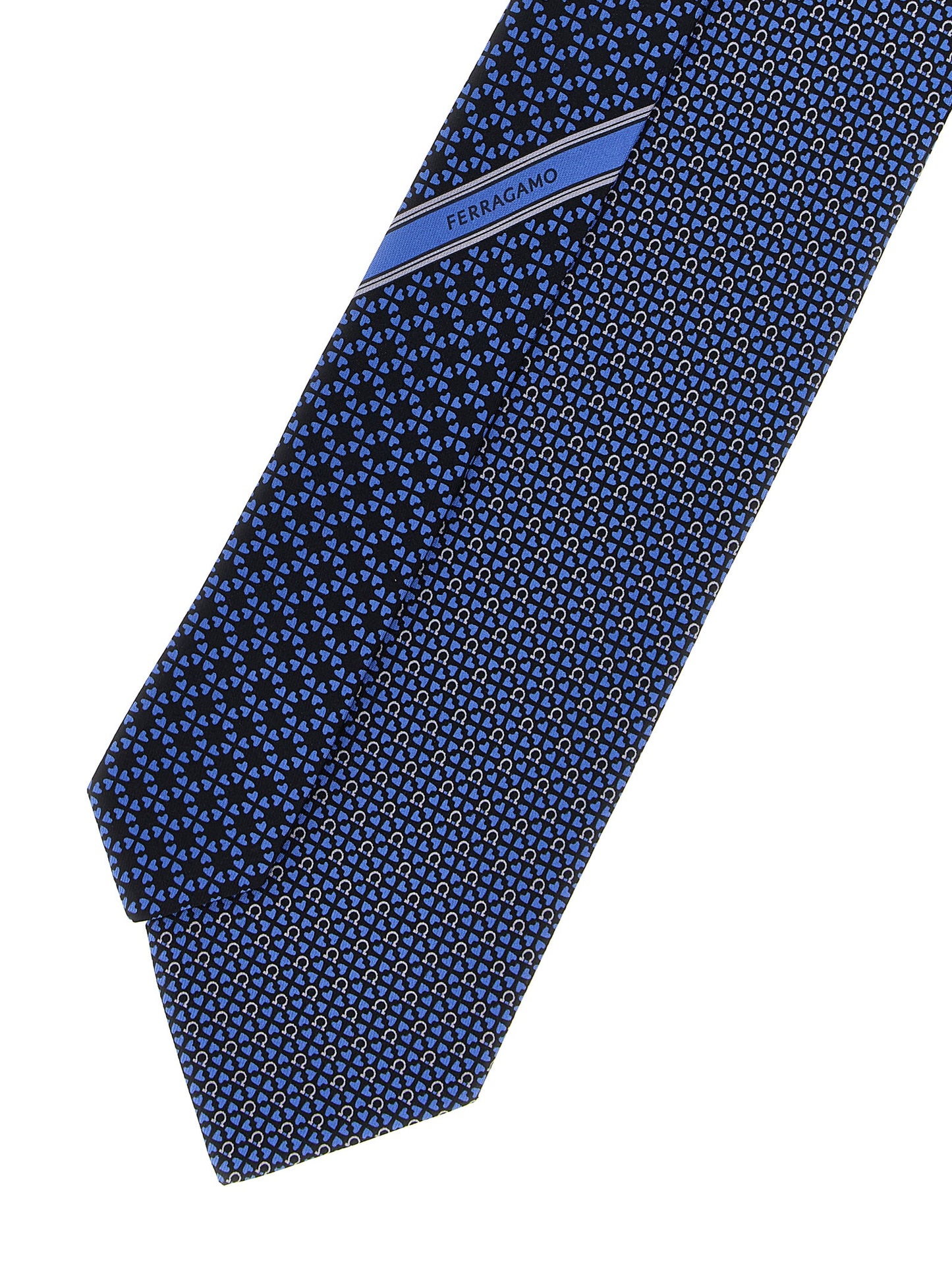'Gancini + Cuori' print tie Ties, papillon