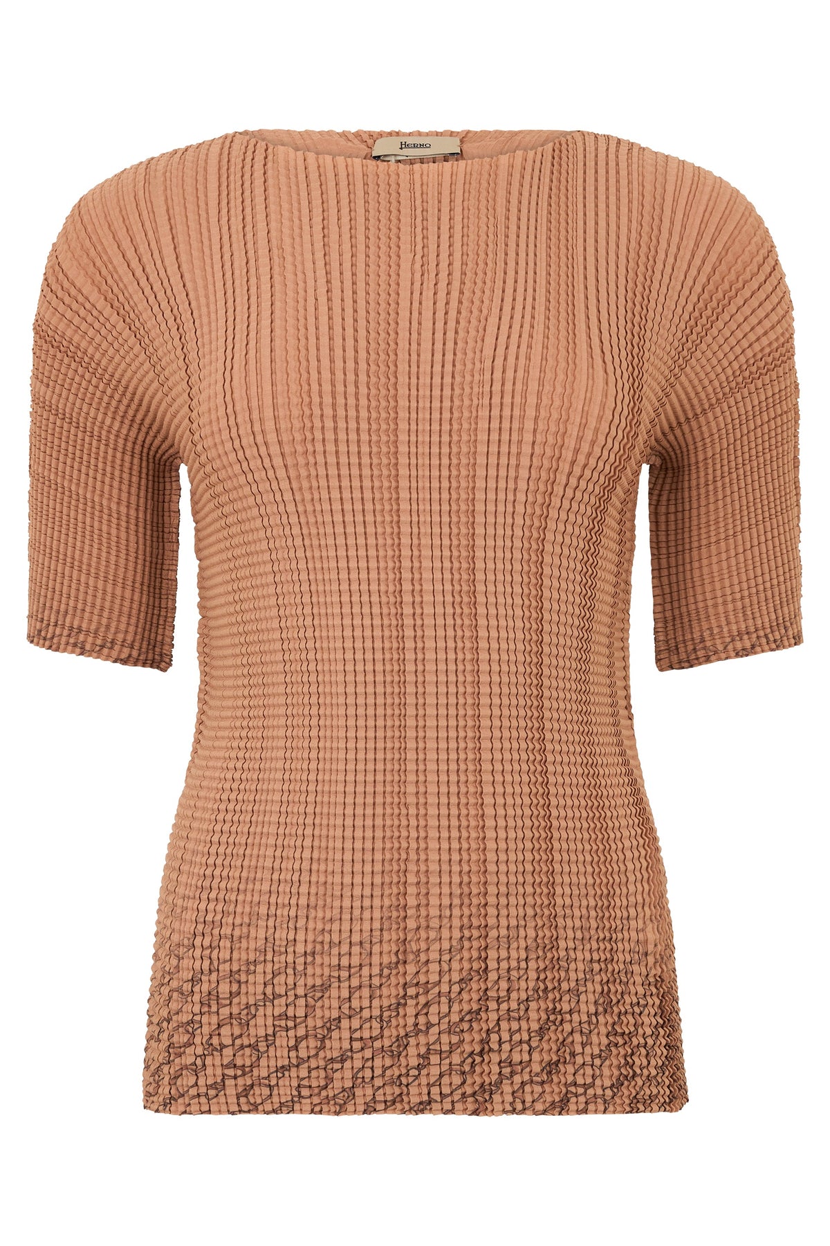 Fitted short-sleeve top with texture RTW