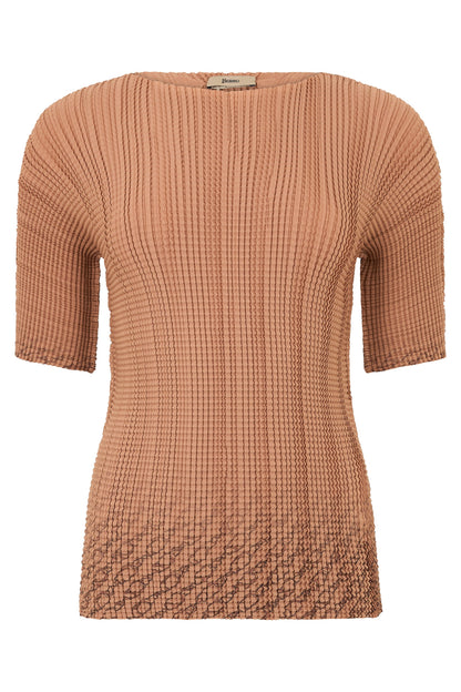 Fitted short-sleeve top with texture RTW