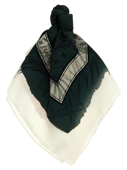 'Gravure' print scarf Scarves, foulards