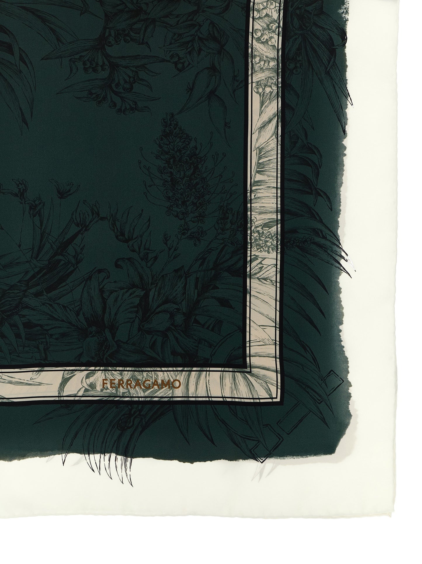 'Gravure' print scarf Scarves, foulards