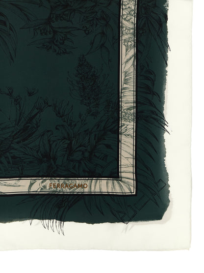 'Gravure' print scarf Scarves, foulards