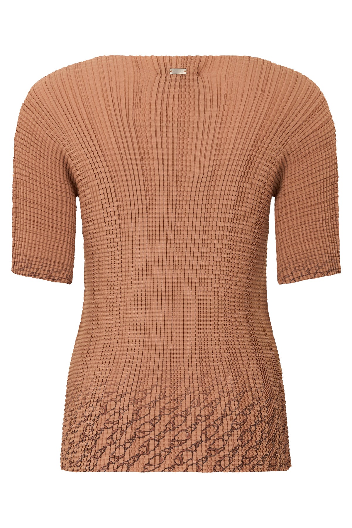 Fitted short-sleeve top with texture RTW