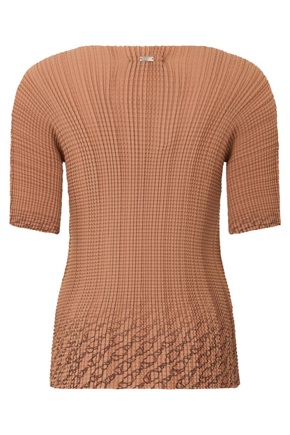 Fitted short-sleeve top with texture RTW