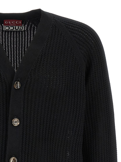 Web ribbon cardigan Sweater, cardigans