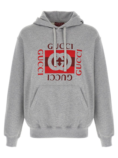 'Gucci Incrocio GG' print hoodie Sweatshirt