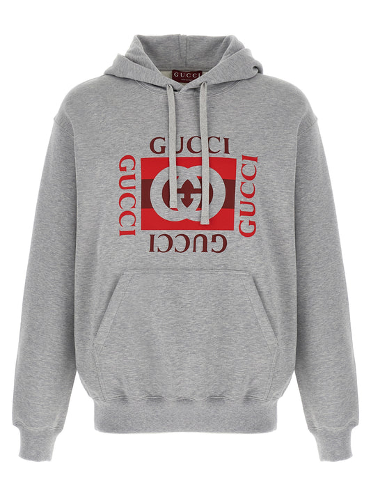 'Gucci Incrocio GG' print hoodie Sweatshirt