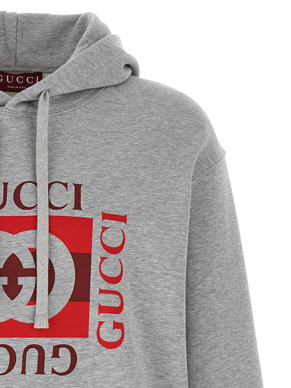 'Gucci Incrocio GG' print hoodie Sweatshirt