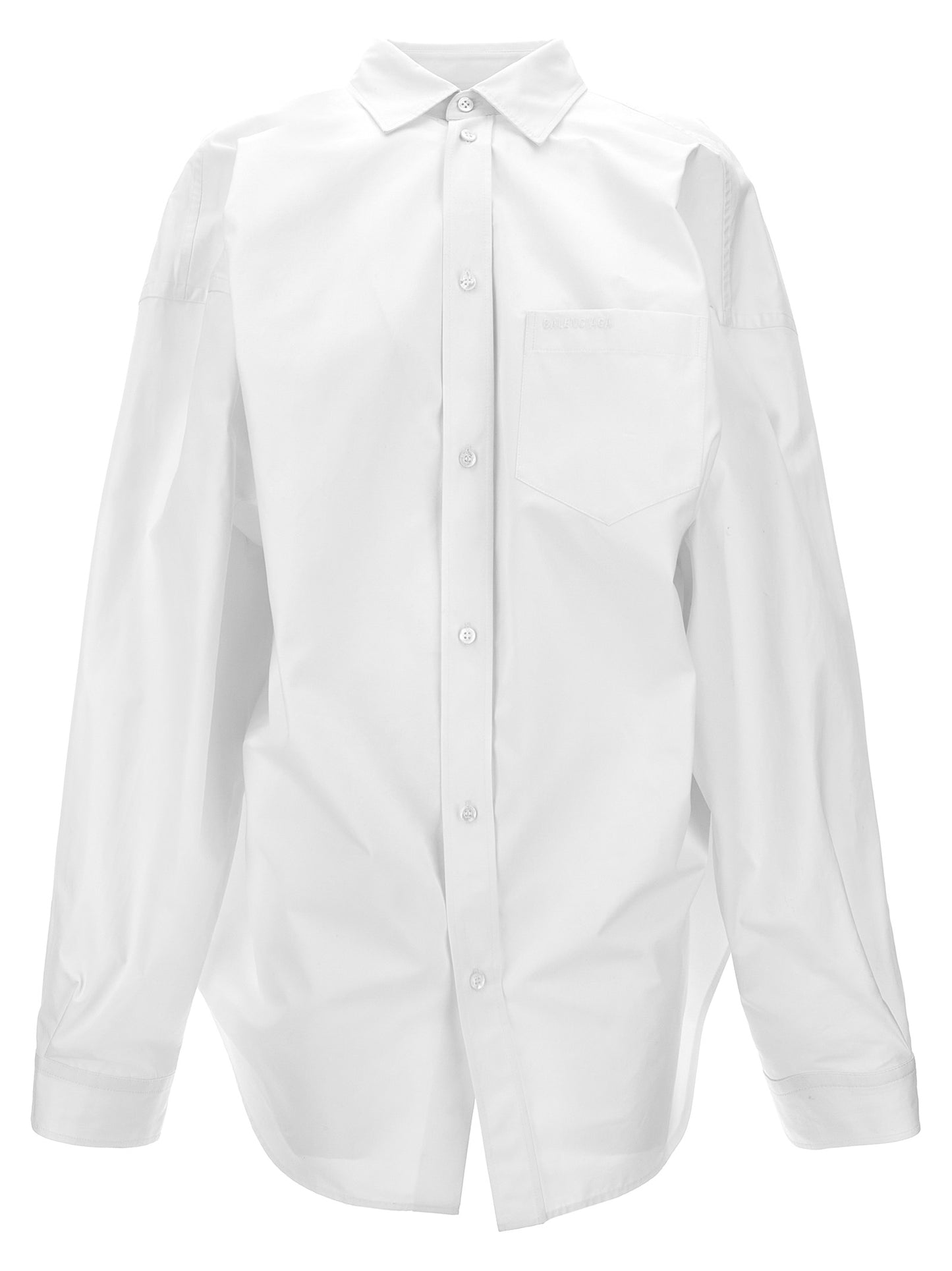 Asymmetric shirt with logo embroidery Shirt, blouse