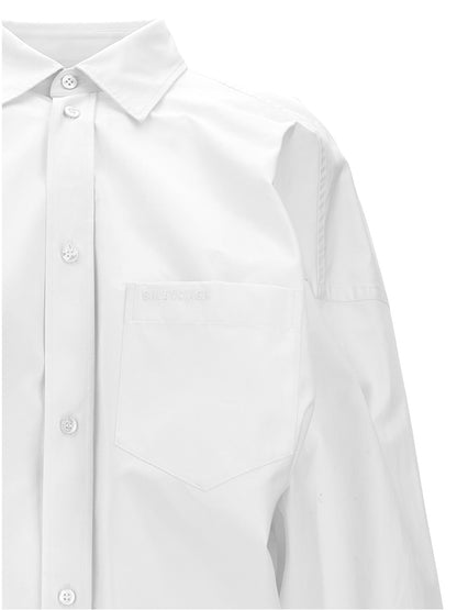 Asymmetric shirt with logo embroidery Shirt, blouse