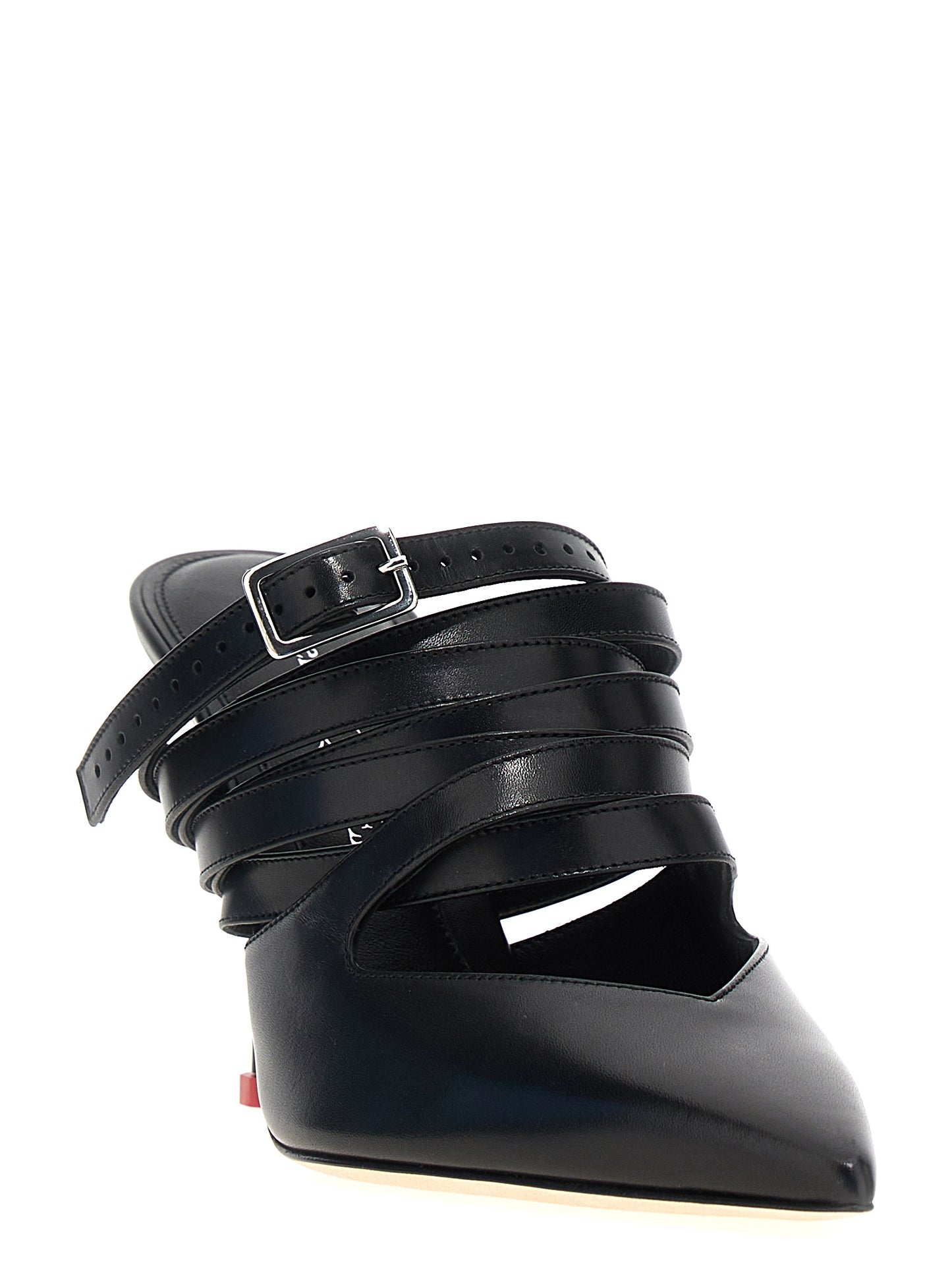 Strap mules Pumps