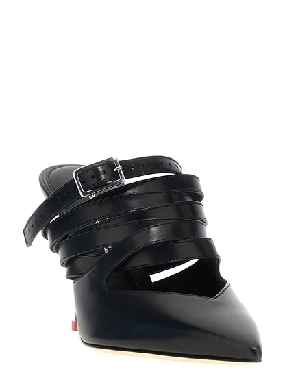Strap mules Pumps