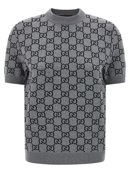 Reversible sweater GG jacquard Sweater, cardigans