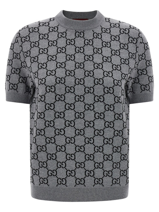 Reversible sweater GG jacquard Sweater, cardigans