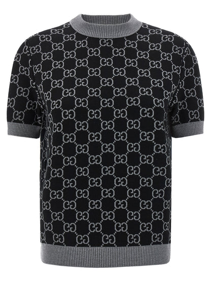 Reversible sweater GG jacquard Sweater, cardigans