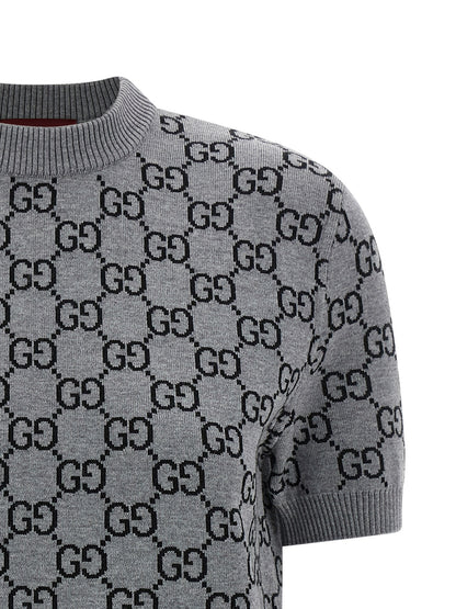 Reversible sweater GG jacquard Sweater, cardigans