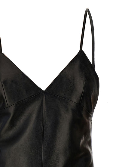 Leather slip dress Dresses