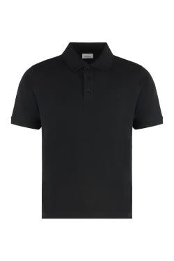 Saint Laurent Cassandre Cotton-piqué polo shirt