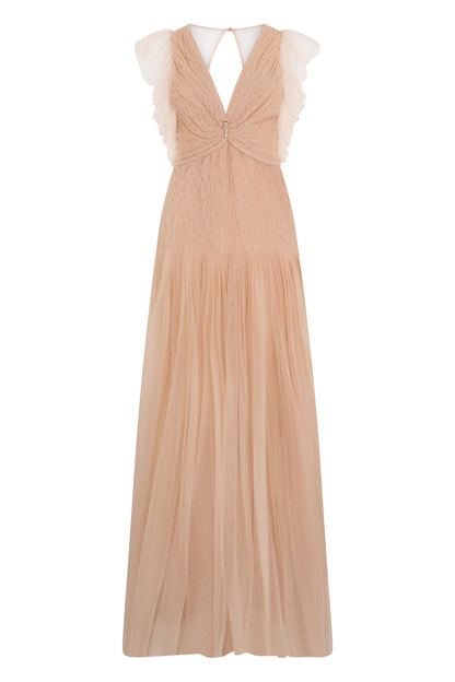 Long dress with V-neck RTW
