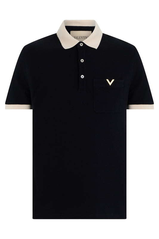 Cotton pique polo with short sleeves RTW