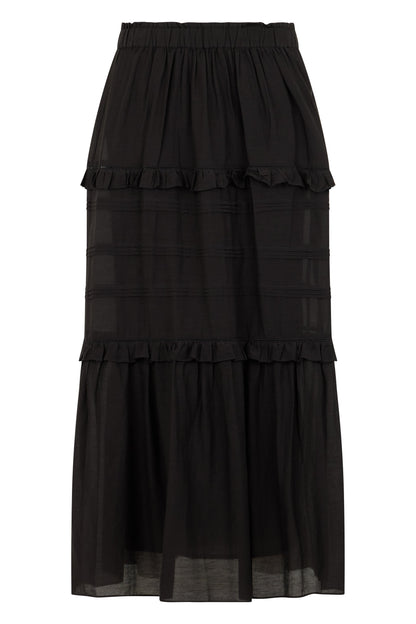 Long skirt in a mix of cotton and polyester RTW