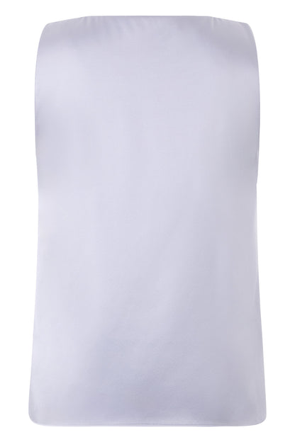 Top with V-neck in satin RTW