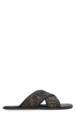 Fendi FF fabric slides