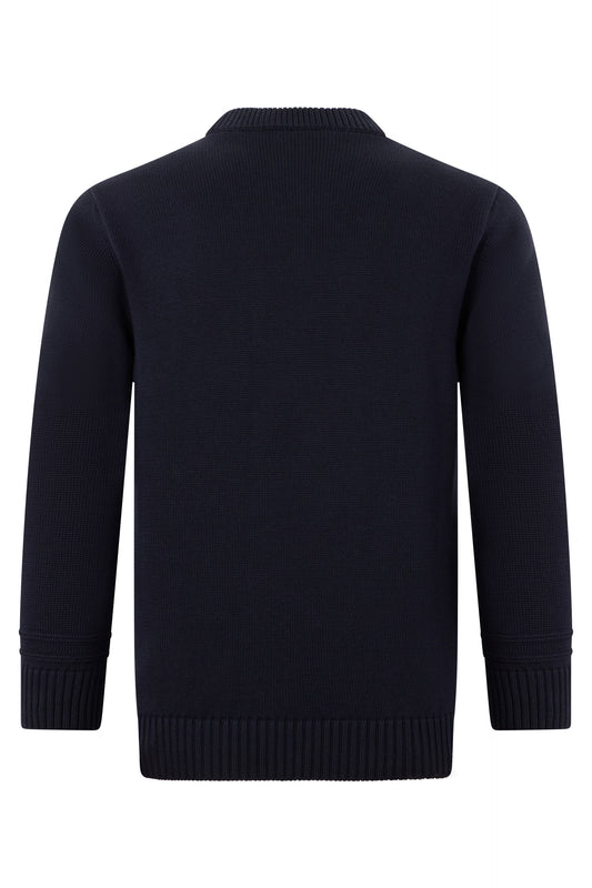 Cotton and wool sweater with intarsia RTW