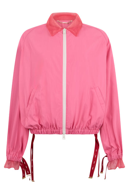 Light jacket with contrasting collar RTW