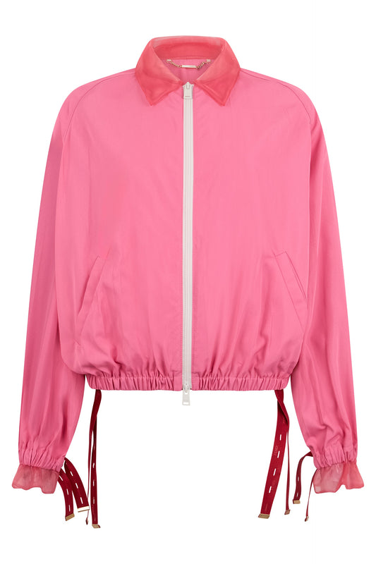 Light jacket with contrasting collar RTW