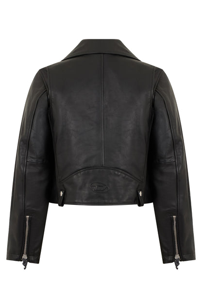 Leather jacket with zipper RTW