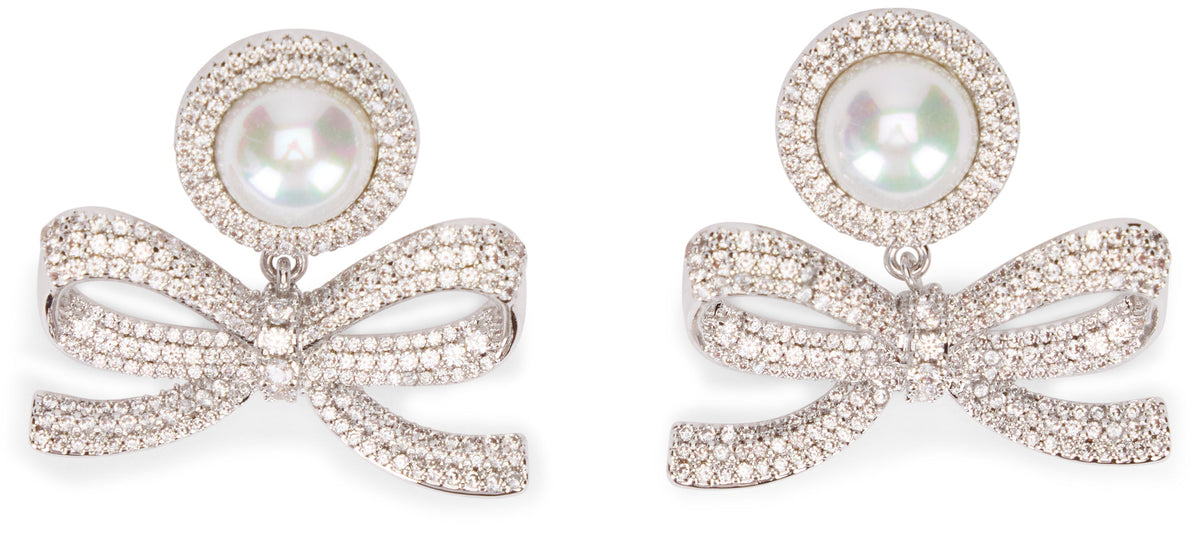 Earrings with bow and pearl RTW