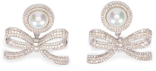 Earrings with bow and pearl RTW