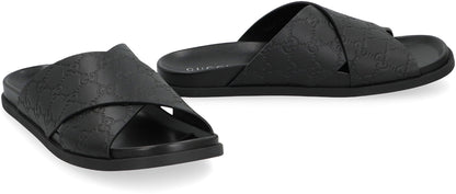 Slides in leather RTW